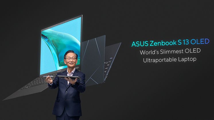 Jonney Shih presents Zenbook S 13 OLED, world's slimmest OLED ultraportable laptop