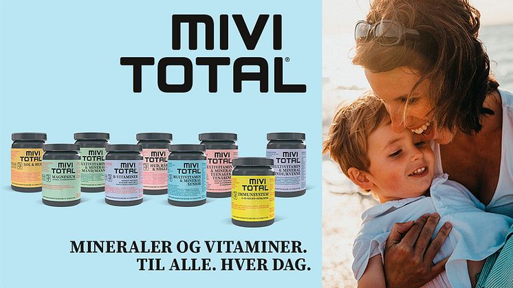 Mivitotal - ny serie af kosttilskud i farverigt og bæredygtigt design
