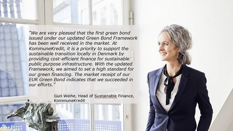 KommuneKredit’s first green transaction under the updated Green Bond Framework 2022