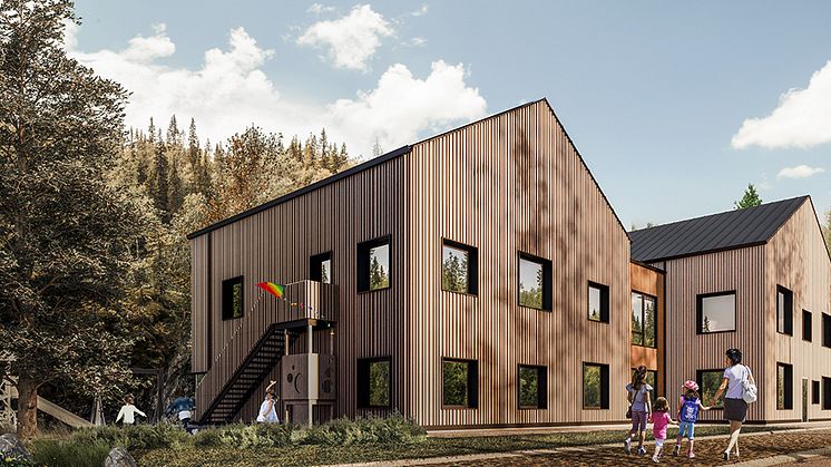 Friendly Buildings förskola Rektangel byggs som passivhus helt utan betong