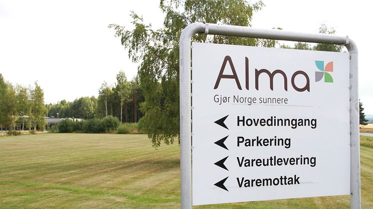 Alma Norge AS innkjørsel