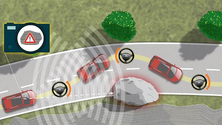 Ford utvikler testbiler som automatisk styrer unna biler som har stoppet eller fotgjengere
