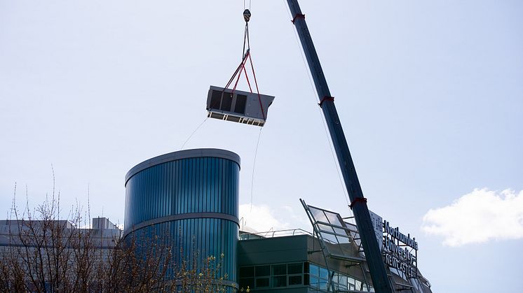 State-of-the art Air Source Heat Pumps (ASHPs) have bee installed on the roof of two key buildings at Northumbria as part of a multi-million pound project