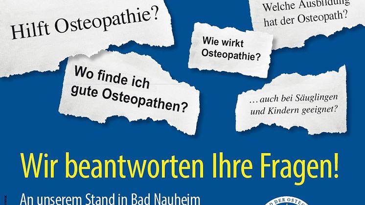 Informationsstand zum Thema  Osteopathie in Bad Nauheim / 17. Internationaler Osteopathie-Kongress 