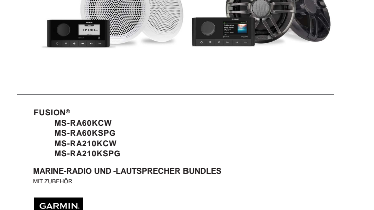 Datenblatt Garmin FUSION-RA60-RA210-Speaker-Kits