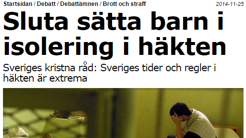 SKR på Aftonbladet debatt: Sveriges tider och regler i häkten är extrema 