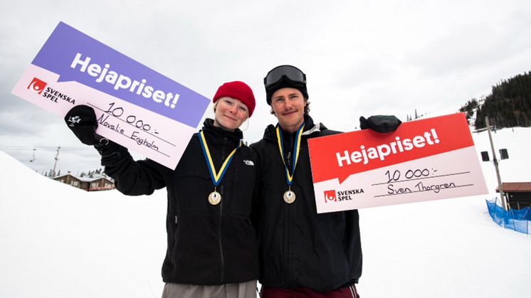 Uppdaterad: SM-guld i halfpipe till Novalie Engholm och Sven Thorgren
