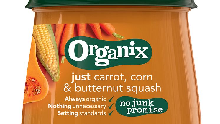 Organix just carrot, corn & butternut squash