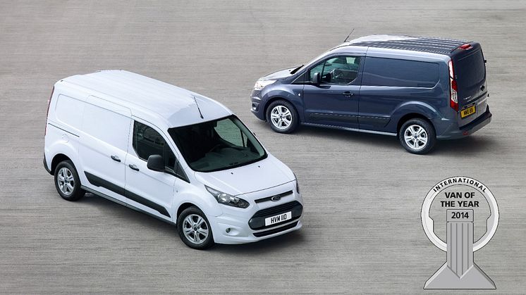 Nya Ford Transit Connect tar hem utmärkelsen International Van of the Year 2014 – som första tillverkare får Ford priset två år i rad