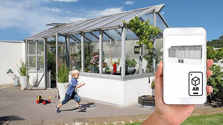 Få hjälp att planera sommarens byggprojekt – murat och putsat växthus nytt AR-objekt från Finja Betong