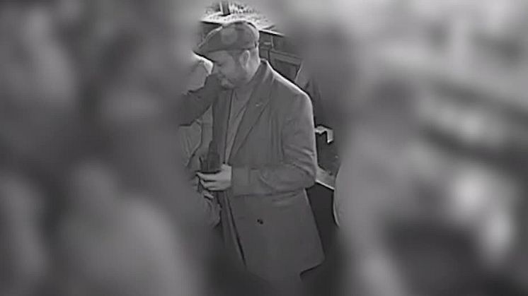 CCTV footage of man police wish to trace