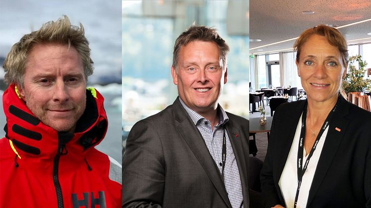 Nye distriktsdirektører i Scandic Norge. Fra venstre: Magne Jacobsen, Håvard Solum og Nina Askvik. 