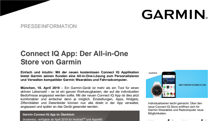 Connect IQ App: Der All-in-One Store von Garmin