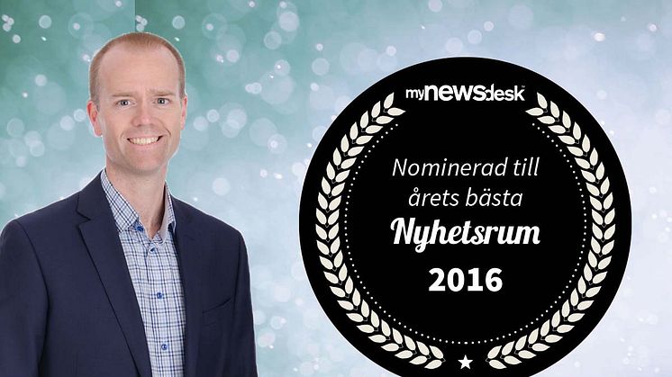 Mattias Lundberg nominerad till Årets nyhetsrum 2016.