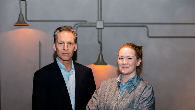 Christer Hellström (styrelseordförande i Hidden Dreams) och Maria Assarson (vd och Founding Partner)