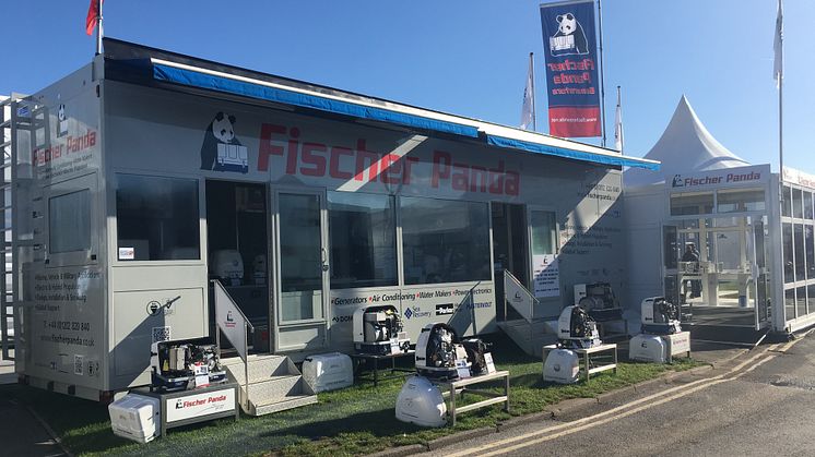Fischer Panda UK’s display trailer at a previous Southampton Boat Show