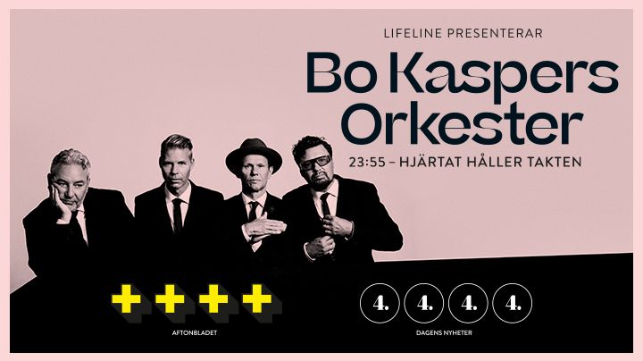 Extrakonserter av Bo Kaspers Orkesters hyllade show ”23:55 - Hjärtat håller takten”