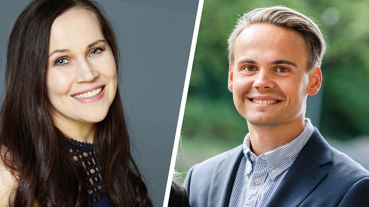 Eva-Marie Stegeby, vice vd och medgrundare på Nordic Renew Resource och Christoffer Johnsson, vd på Taigatech är mottagare av det prestigefulla stipendiet.