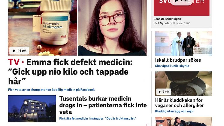 SVT-reportage om felaktig Liothyronin