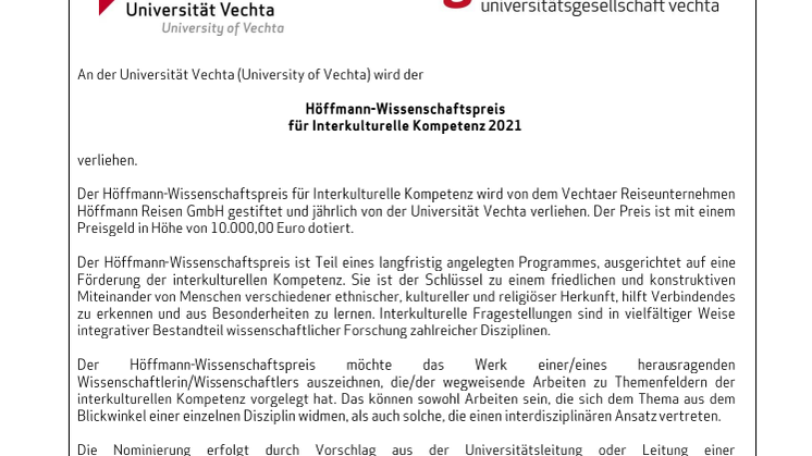 2021 Ausschreibung Höffmann-Wissenschaftspreis_deutsch