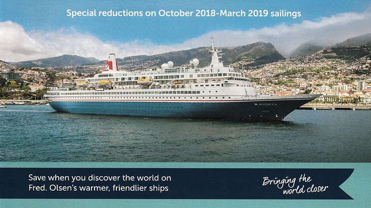 Special reductions of up to 40% in Fred. Olsen’s new ‘Warmer Cruising’ campaign
