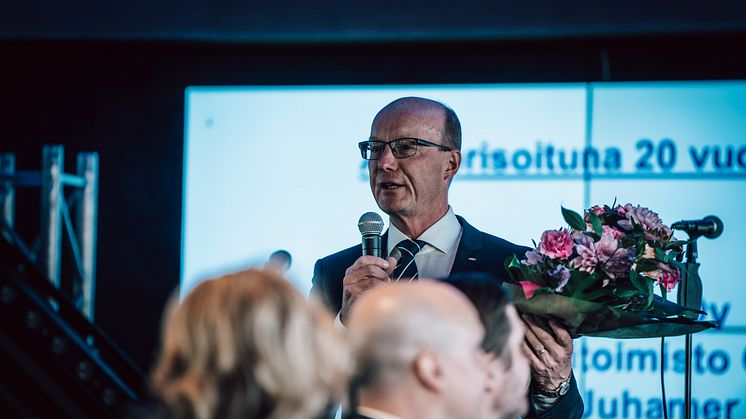 Antti Rantalainen valittiin Taloushallintoliiton kunniapuheenjohtajaksi.