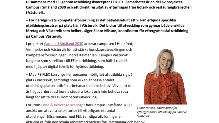 Hybridutbildning från FEI bidrar till Västerviks kompetensutveckling