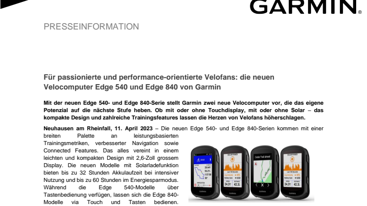 PRESS_RELEASE-Garmin-CH-Für passionierte und performanceorientierte Velofans der Edge 540 und 840.pdf