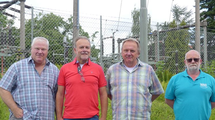 40 Jahre im Einsatz für eine sichere Stromversorgung: Frank Diestelhorst, Wolfgang Welscher, Andreas Danielmeier und Jörg Hohnemeyer von Westfalen Weser