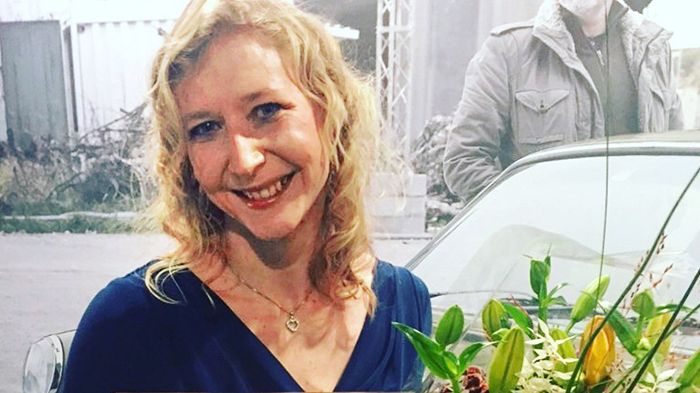 Rebecka Spånberg vid prisutdelningen till Årets Företagare 2019 i Ystad.