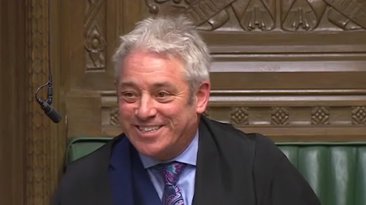House of Commons Speaker, John Bercow. Source: YouTube screenshot from The Guardian