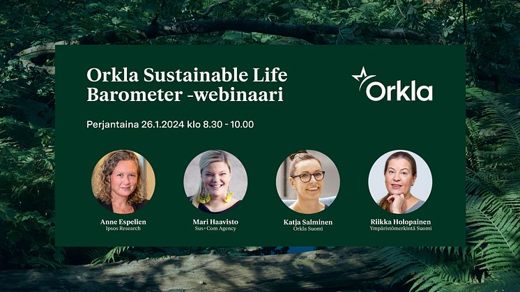 Orkla Sustainable Life Barometer -webinaari: Kiinnostaako kuluttajia enää vastuullisuus?