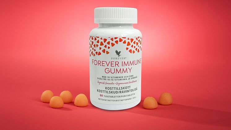 Forever Immune Gummy on monivitamiini, joka edistää immuunipuolustuksen normaalia toimintaa.