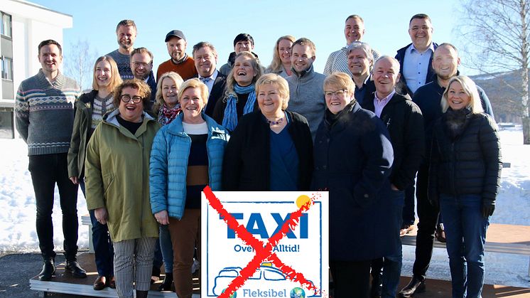 Regjeringen avvikler ”taxi – overalt, alltid”, slik som de fjernet ”et viktig samfunnsoppdrag” fra regjeringsplattformen, til fordel for ”delingsøkonomi”. Ja til løsarbeidersamfunnet, sier Erna og co. (Foto: Eirin Larsen/SMK). 