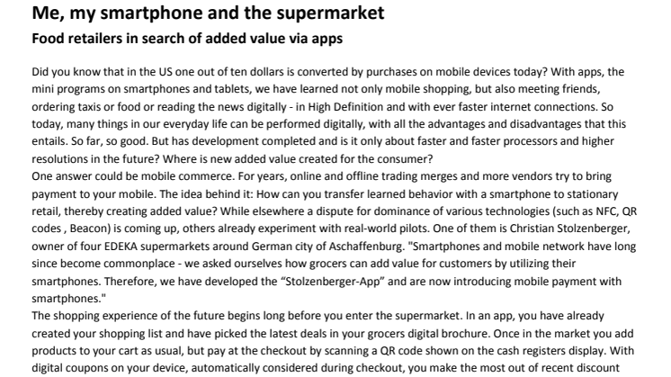 Me, my smartphone and the supermarket