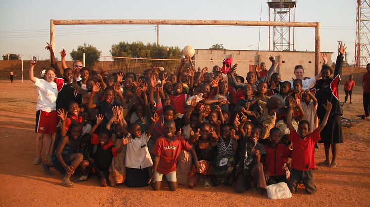 Volunteer Zambia - Northumbria University staff and student volunteers delivery football coaching in Zambia