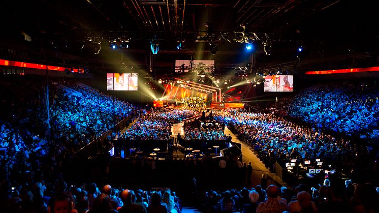 Malmö arena, från Melodifestivalen 2013.