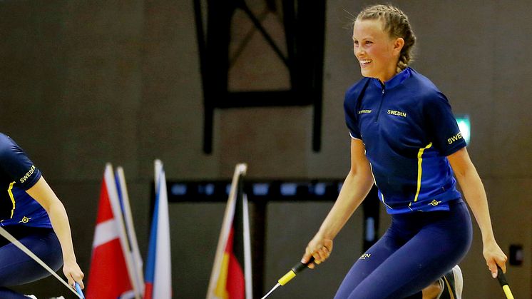 Isa Vigren från Kämpinge gymnastikförening tog EM-brons i tripplar