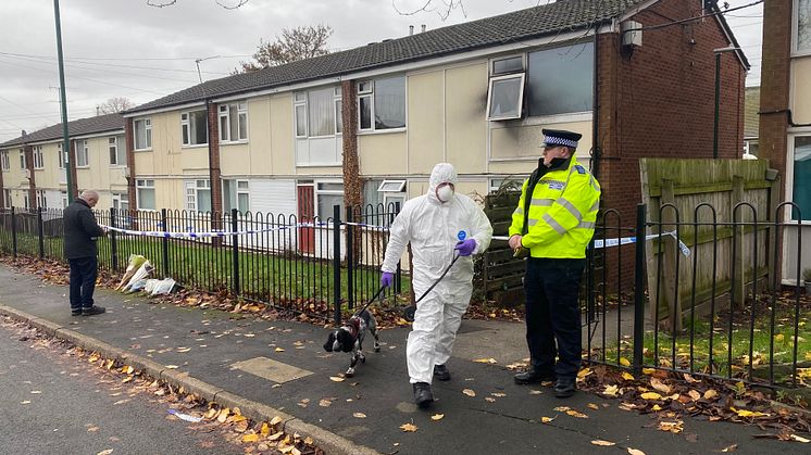 Officers provide reassurance to residents after fatal fire