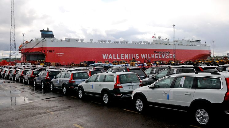 Rise in car exports though the Port of Gothenburg