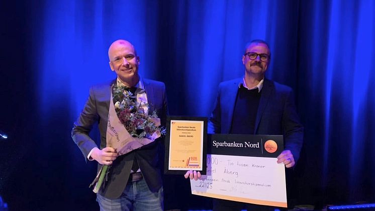 Daniel Åberg är mottagare av Sparbanken Nords litteraturstipendium 2022