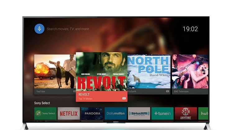 Les téléviseurs Sony 4K s'ouvrent à un nouvel univers de divertissement avec Android TV™