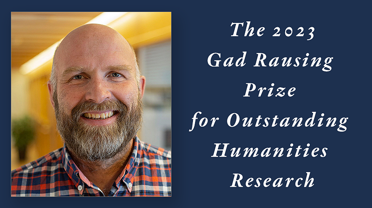 Helge Jordheim awarded the 2023 Gad Rausing Prize