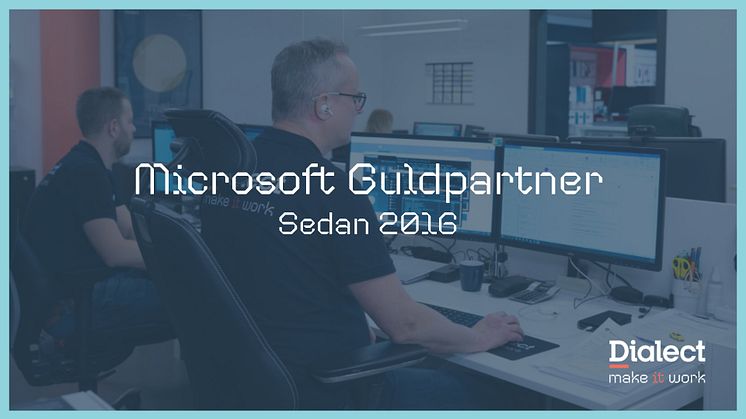 Stolt Microsoft Guldpartner sedan 2016