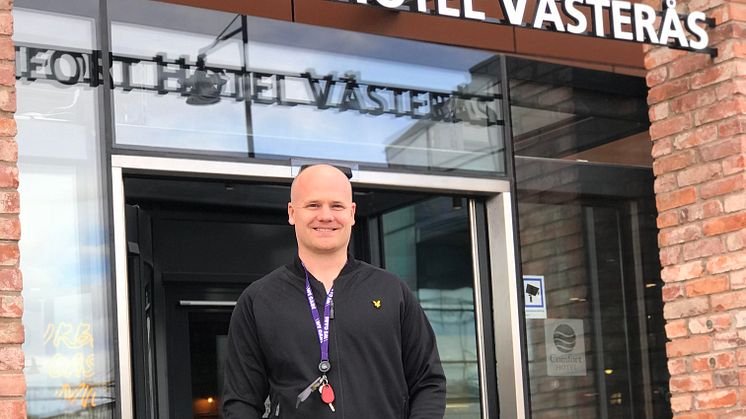 Fredrik Elfgren, hotelldirektör på Comfort Hotel Västerås. Bild: Nordic Choice Hotels.