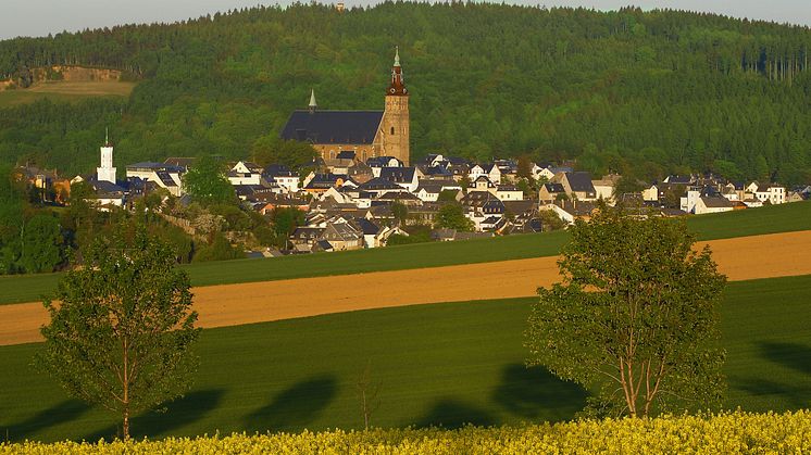 Bergstadt Schneeberg mit Blick auf Kirche St. Wolfgang