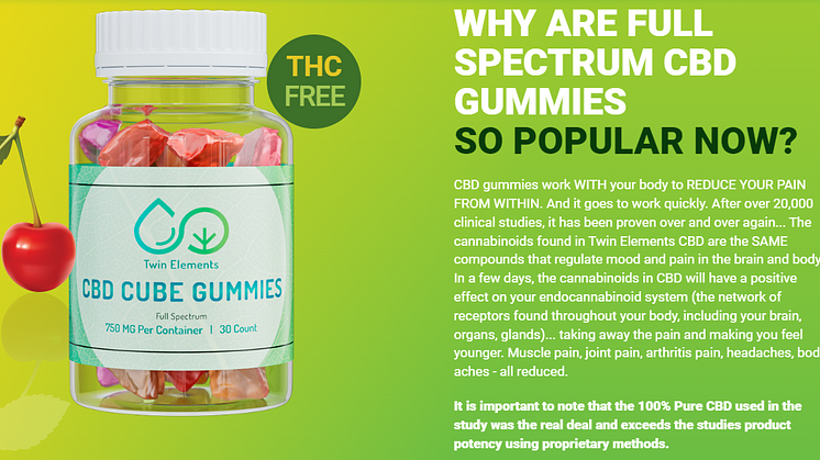 Twin Elements CBD Gummies- Reviews 2022 (750 mg, Cube) CBD Oil For Pain Relief and More Information