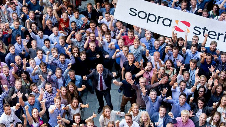 FORNØYDE: Sopra Steria er "Årets klatrer" og er ranket blant de ti mest populære arbeidsgiverne i Norge innen teknologi.