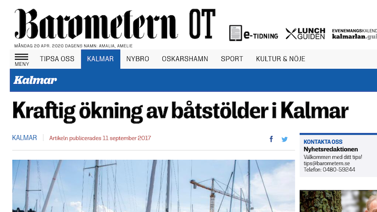 Polisen informerar om CoBoats efter kraftig ökning av båtstölder i Kalmar