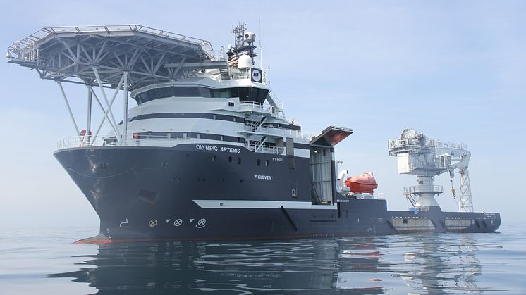 Olympic Artemis will be the first Olympic Subsea ship to deploy Kongsberg Digital’s Vessel Insight and Vessel Performance data infrastructure and performance monitoring solutions (Photo: James Fisher) 